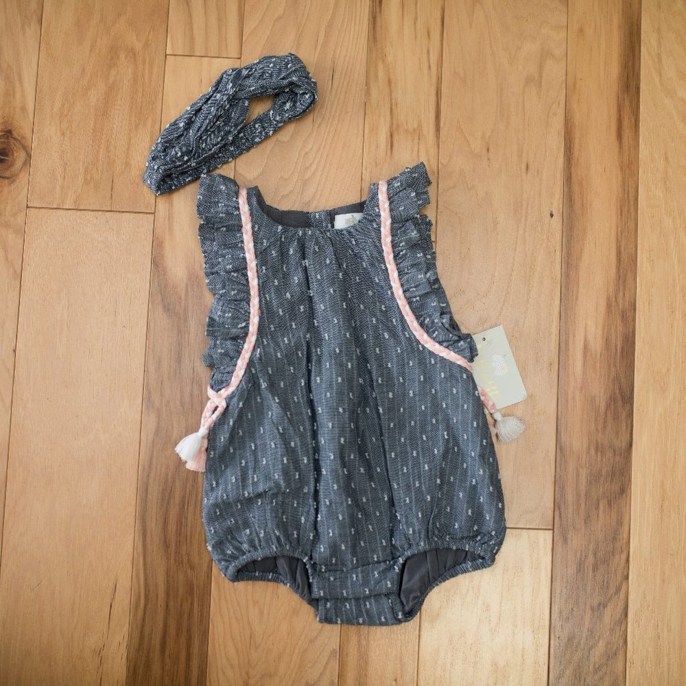Baby Girl Denim Romper